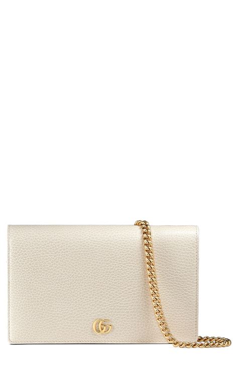 gucci marmont wallet on chain white|gucci flap wallet on chain.